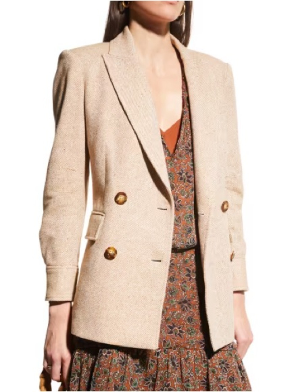 Veronica Beard Pyle Dickey Birdseye Jacket 6 Quiet Luxury - Picture 2 of 7